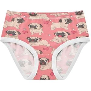 YOUJUNER Meisjes Ondergoed Leuke Puppy Hond Patroon Peuter Knickers Katoenen Broek Kleine Meisjes Slips Comfort Kids Onderbroek, Meerkleurig, 2 jaar