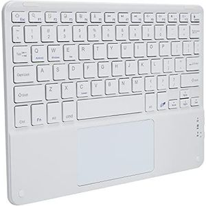 Draadloos Bluetooth-Toetsenbord, Toetsenbord in Schaarstijl Multifunctioneel Toetsenbord met Vierkante Kap voor Laptops voor Tablets voor Smartphones (Wit)