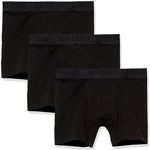 Superdry Heren MultiTriple Pack Boxer Shorts, zwart, L