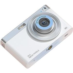 4K Lichtgewicht Draagbare Ultra HD Digitale Camera Retro Compacte Vlog Beauty Filter Heldere Gedetailleerde Beelden(C13White+OTG+Reader+Wipe)