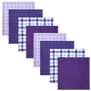 Retreez 8 stuks puur katoen gemengde zakdoeken voor heren cadeauset, Gemengde set A5a008, Eén maat