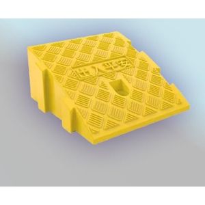 Drempelrolstoelhelling, In elkaar grijpende drempelhelling for rolstoelen en trottoirs in veelkleurig met een stijging van 3-7 inch(Yellow,25x27x7 cm)