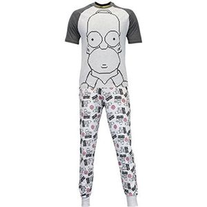 The Simpsons Heren Pyjama's Home Simpson Grijs Large