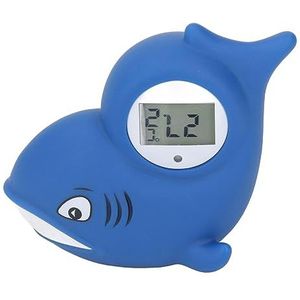 Waterthermometer, BPA-vrij Geïntegreerd Cartoon Plastic Design Badthermometer IPX7 Waterdicht voor baby's voor Badkamer voor Zwembad (Donkerblauw)