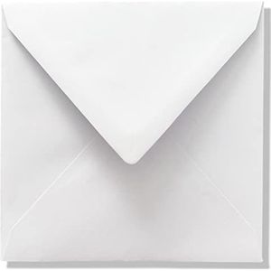 Luxe vierkante enveloppen 14 x 14 cm 140 x 140 mm 110 GSM (wit, 50)