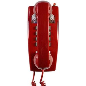 Telefoon Thuis Telefoon Retro Telefoon Vaste wandtelefoon Badkamer Telefoon Familie Hotel Telefoon rinkelindicator Waterdicht en vochtbestendig (Rood)