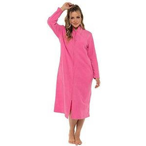 Ladies Zipped Soft Fleece Dressing Gown 4045 Blue 22-24