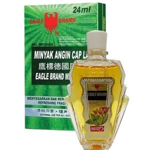 Minyak Angin Eagle Green Massageolie, lang, 24 ml, traditioneel verfrissend, welzijn en natuurlijke frisheid