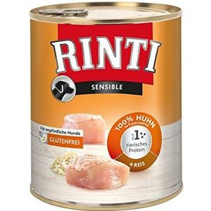 Rinti Hondenvoer Gevoelige kip & Rijst 800 g, 12 stuks (12 x 800 g)