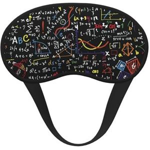 FZGGWYHL Math Formule Gedrukt Blackout Sleep Mask Aid Oogmasker Reizen Slaap Oogmasker