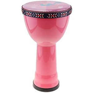 Djembe Drum 8 Inch Afrikaanse Djembe Drum Buikspieren Loop PVC Huid Lichtgewicht Handtrommel (Color : Pink)