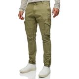 Indicode Heren Alex Cargobroek van katoen met 6 zakken | Cargo Chino broek voor mannen, aloë, S