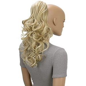 CAISHA 45cm Haarstukje Vlecht Paardenstaart Haarextensies Volumineus Golvend Honingblond Mix PH30