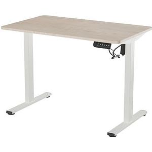 Vestland - Zit-sta Bureau Elektrisch Verstelbaar - Geheugenfunctie - 100 x 60 CM - Wit (Eiken-Wit, 100x60)