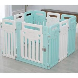 Kleine huisdierenomheining, hondenren, puppyren met deur, puppyren, draagbare puppyren met deur, hondenren en hondenren met afsluitbare deur, hondenren for honden(Green,10-piece pack)