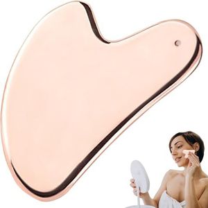 2 Pcs Sha gezichtshulpmiddelen | Schraapbord Sha Face Sculpting Tool | Gezichts- en lichaamsaanscherpingsgereedschap, roestvrijstalen massageschraper voor Sha en dubbele kin Hirara