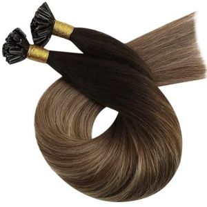 Nails Tip Hair Extensions Echt Menselijk Haar Haarmachine Remy For Vrouwen Rechte Utip Extensions Gemakkelijk Te Gebruiken(4-10-16,18inches)