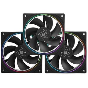 Thermalright TL-S12R X3 CPU-ventilator 120 mm omgekeerde ventilator wordt geleverd met ARGB verlichting, CPU-koeler met 1500 tpm snelheid, zwart PC PWM stille computerventilator, set ventilator