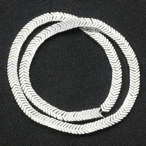 Natuurlijke hematiet verzilverde kralen ronde kubus onregelmatige spacer losse kralen voor sieraden maken DIY armbanden oorbellen vinden-V-vorm 6x5mm