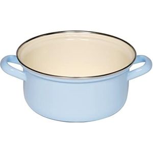 RIESS Classic - huishoudelijke artikelen kleur- / pastelkasserol met chroomrand Ø 18 cm blauw