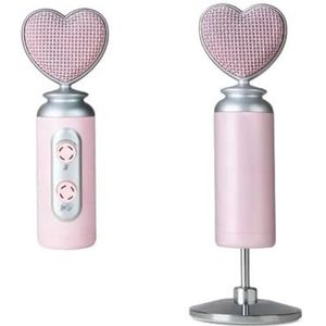 Qussedser Professionele USB Ruisonderdrukking Condensator Microfoon voor Mobiele Telefoon PC Computer Live Streaming Roze