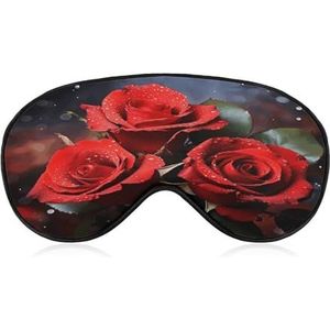 Oogmasker, romantische rode rozen gedrukt slapen oogmasker, nacht oogmasker, verduisterende slapende oogmasker, reizen oogmasker