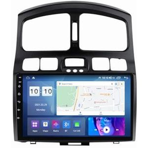 9"" Touch Car Stereo Radio DAB Head Unit GPS Navigatie voor Santa Fe 2000-2012/ JAC S1 2007-2013 Android 12 Autoradio Ingebouwde CarAutoPlay Achteruitrijcamera Ondersteuning DSP Bluetooth USB android a