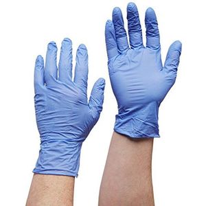 Sempercare 8267 93847/3000002160 nitrile skin, wegwerpbescherming en onderzoekshandschoenen van nitrillatex, poedervrij, maat Large (8-9), lavendelblauw (pak van 200)