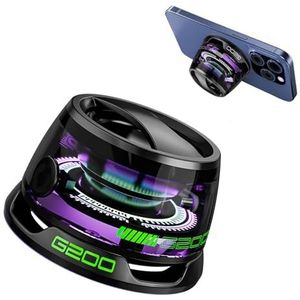 Magnetische Bluetooth Luidspreker, G200 Draagbare Bluetooth Luidspreker met Multi-RGB Kleurenlicht en Telefoonhouder, Waterdichte Magbeat Bluetooth Luidspreker voor Buiten Reizen