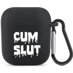 Cum Slut Leuke Case Voor AirPods 2&1 Schokbestendige Beschermende Hoofdtelefoon Gevallen Cover Met Sleutelhanger Voor Mannen Vrouwen