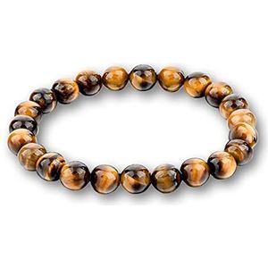 Armband voor Vrouwen Bedelarmband Natuursteen Kralen 6/8/10mm Vulkanische Lava Tijgeroog Kralen Elastische Armbanden voor Mannen Vrouwen Sieraden Armband Sieraden (Size : 19cm,Color : 10mm Image Mar