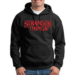 TShirt-People Stranger Logo Things capuchontrui heren, zwart, S