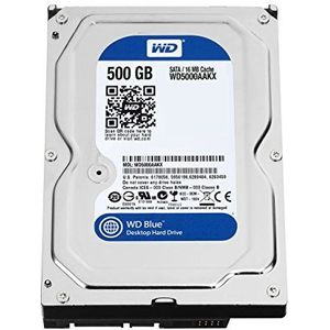 WD Blue 500GB Desktop Harde Schijf - 7200 RPM SATA 6 Gb/s 16MB Cache 3,5 Inch - WD5000AAKX (Refurbished)