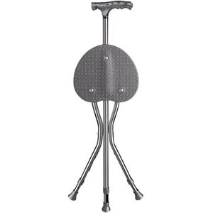 opvouwbare stoel 2-in-1 5-versnellingen hoogteverstelbare opvouwbare kruk met led-lampje, draagvermogen 150 kg(B)