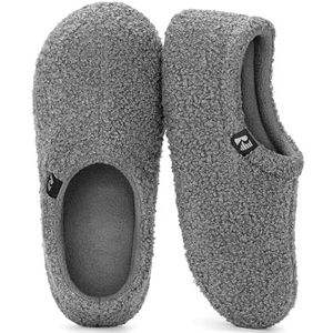 RockDove Dames Teddy Fleece Gesloten Terug Indoor Slipper, DARK GRIJS, 7-8