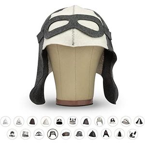 LoWell® Saunahoed, vilten hoed voor dames en heren, incl. sauna-gids, ideaal sauna-accessoire voor een unieke wellness-ervaring, saunamuts (piloot)