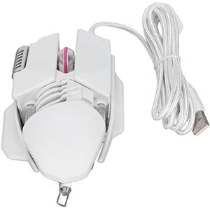 Bedrade muis, 6 niveaus instelbare RGB-muis Watergekoeld lichteffect voor thuis voor kantoor voor internetcafé