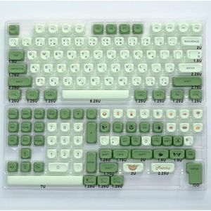 QPSJXN KOA Ocean Walhale PBT keycapset 135 mechanische toetsenborden MOA lay-out 7U ISO geschikt voor Japanse Koreaanse en Russische lay-outs (Matcha-JA)