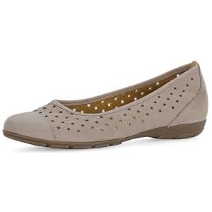 Gabor - Klassieke Ballerina's - Linnen - Textiel - Platte Hak