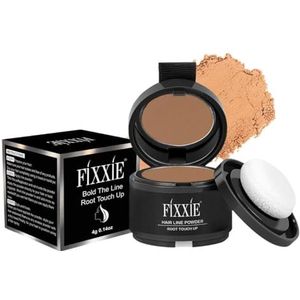 Haarlijnpoeder, wortel retoucheerpoeder, snelle dekking haarwortelconcealer voor mannen en vrouwen (lichtbruin, 4 g (pak van 1)