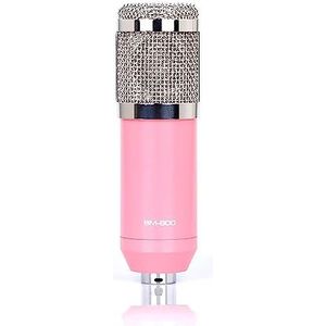 Geluidskaartkit, Draadloze Karaoke Microfoon Statief WXH1000 & BM900 USB Geluidskaart V8XPRO Professionele Studio Condensator Microfoon for PC Telefoon MIC(Pink BM800)