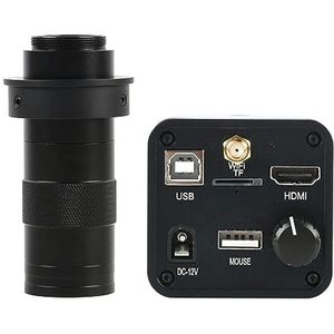 36MP 1080P USB Industriële Video Microscoop Camera C-mount TF Video Recorder SupportIR Afstandsbediening For Telefoon Reparatie Helder en glad(130X Lens)