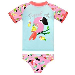 Harry Bear Meisjes Flamingo Tropische Tukan Badpak, roze, 98