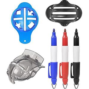 Hosuho Golfbal Lijn Marker Golfbal Lijn Liner 3 Pack Golfbal Marker Lijn Tekening Tool met 3 Stuks Golfbal Marker Pen, Golf Accessoires