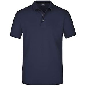 James & Nicholson Pima Polo voor heren: exclusief poloshirt van hoogwaardig pima-katoen, Donkerblauw, 3XL