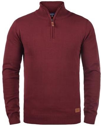 BLEND Trui 'Robin'  bruin / zilvergrijs / bordeaux