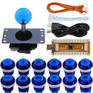 SJ@JX Arcade Game Controller USB Encoder Gamepad Cherry MX Microswitch Button 8way Joystick for Nintendo Switch PC PS3 Retropie Raspberry Pi MAME