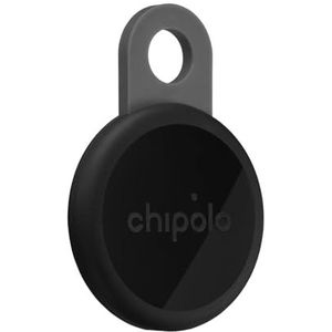 Chipolo LOOP-Oplaadbare Bluetooth tracking tag item locator voor sleutels & tassen, Apple Zoek mijn - compatibel of Google Vind plek, Laat telefoon rinkelen (Charcoal)