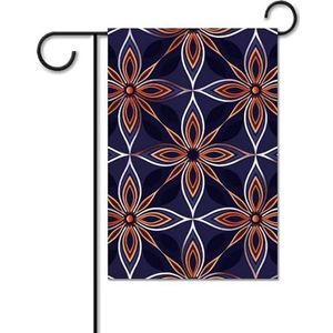 HJUL Donkerblauwe en bruine vlag 30 x 45 cm dubbelzijdige decoratieve vlag yard welkom vlaggen kleine tuin vlag lente zomer seizoensgebonden huis vlaggen voor patio gazon thuis buiten