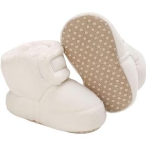 Kerst Schoenen Children's Unisex Faux Wol korte laarzen om warm te blijven in de winter, peuterschoenen, klassieke landing jongens en meisjes Kerst Elf Schoenen (Color : Beige, Size : 0-6 Months)